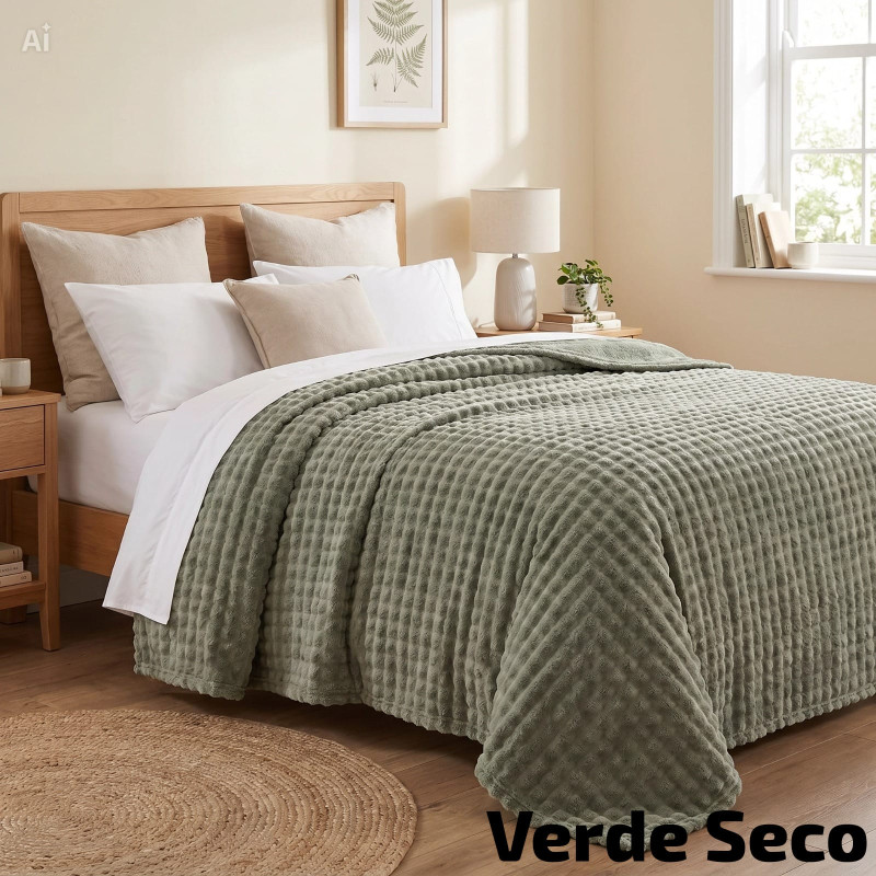 Frazada de flannel bubble 2 plazas y 1/2