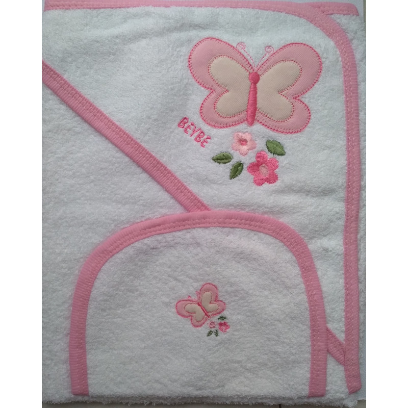 Toallón con babita mariposa