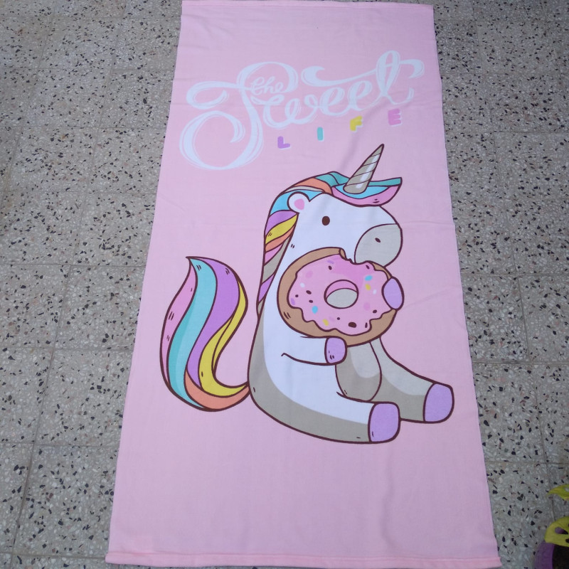 Toallón Unicornio con dona