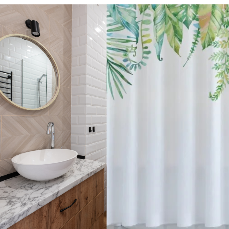 Cortina de baño natura